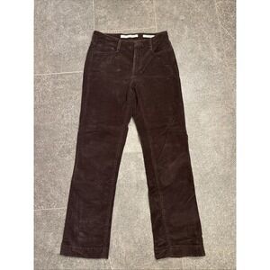 Jones New York Jeans Sutton Straight Corduroy brown Pants Women's Sz 6 Slimming